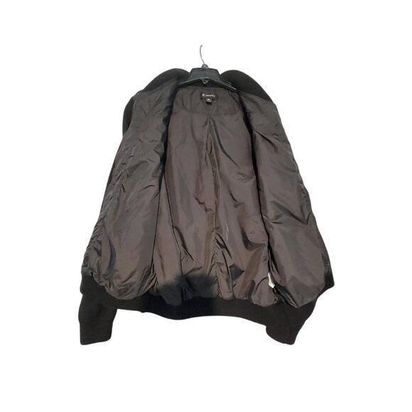 INC International Concepts Jacket Men's Bomber XL Mock Neck Black Y2k Preppy - Picture 11 of 14